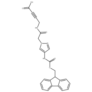 4-{2-[4-({[(9H-fluoren-9-yl)methoxy]carbonyl}amino)-1H-pyrazol-1-yl]acetamido}but-2-ynoic acid Structure