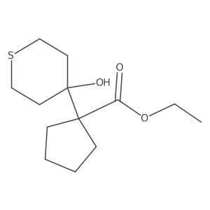 Ethyl 1-(4-hydroxythian-4-yl)cyclopentane-1-carboxylate结构式