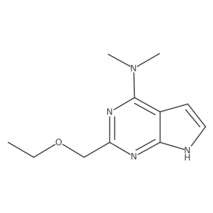 2-(ethoxymethyl)-N,N-dimethyl-7H-pyrrolo[2,3-d]pyrimidin-4-amine结构式