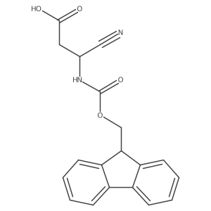 3-cyano-3-{[(9H-fluoren-9-ylmethoxy)carbonyl]amino}propanoic acid结构式