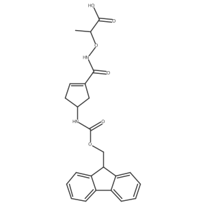 2-({[4-({[(9H-fluoren-9-yl)methoxy]carbonyl}amino)cyclopent-1-en-1-yl]formamido}oxy)propanoic acid结构式
