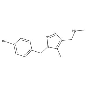 ({1-[(4-bromophenyl)methyl]-5-methyl-1H-1,2,3-triazol-4-yl}methyl)(methyl)amine结构式