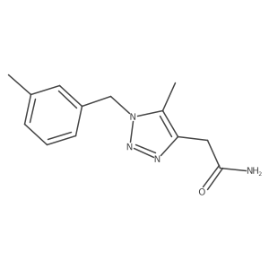 2-{5-methyl-1-[(3-methylphenyl)methyl]-1H-1,2,3-triazol-4-yl}acetamide结构式
