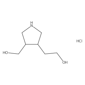 2-(4-(Hydroxymethyl)pyrrolidin-3-yl)ethan-1-ol hydrochloride结构式