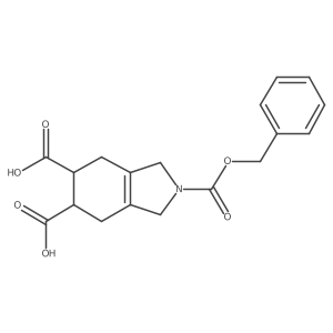2-[(benzyloxy)carbonyl]-2,3,4,5,6,7-hexahydro-1H-isoindole-5,6-dicarboxylic acid Structure