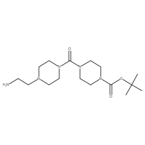Tert-butyl 4-[4-(2-aminoethyl)piperazine-1-carbonyl]piperazine-1-carboxylate Structure
