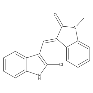 3-[(2-Chloro-1H-indol-3-yl)methylene]-1,3-dihydro-1-methyl-2H-indol-2-one Structure