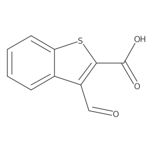 3-Formyl-1-benzothiophene-2-carboxylic acid Structure