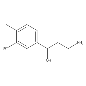 (1S)-3-amino-1-(3-bromo-4-methylphenyl)propan-1-ol结构式