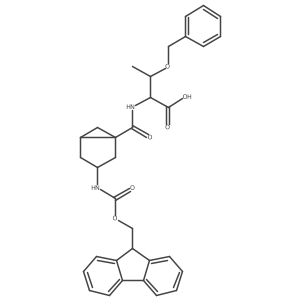 (2S,3R)-3-(benzyloxy)-2-{[(1RS,3RS,5RS)-3-({[(9H-fluoren-9-yl)methoxy]carbonyl}amino)bicyclo[3.1.0]hexan-1-yl]formamido}butanoic acid结构式