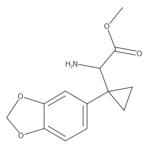 Methyl 2-amino-2-[1-(1,3-dioxaindan-5-yl)cyclopropyl]acetate结构式