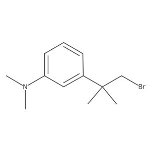 3-(1-bromo-2-methylpropan-2-yl)-N,N-dimethylaniline结构式
