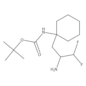 tert-butyl N-[1-(2-amino-3,3-difluoropropyl)cyclohexyl]carbamate结构式