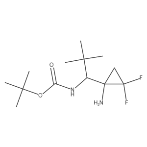 tert-butyl N-[1-(1-amino-2,2-difluorocyclopropyl)-2,2-dimethylpropyl]carbamate结构式