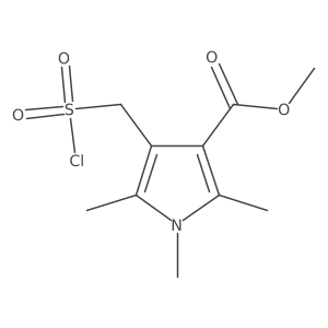 methyl 4-[(chlorosulfonyl)methyl]-1,2,5-trimethyl-1H-pyrrole-3-carboxylate Structure