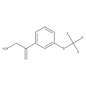 2-{3-[(Trifluoromethyl)sulfanyl]phenyl}prop-2-en-1-amine结构式