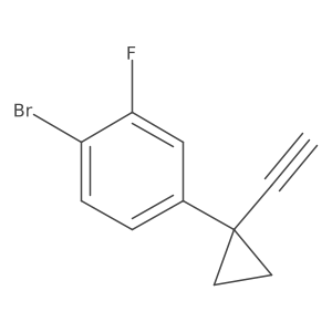 1-Bromo-4-(1-ethynylcyclopropyl)-2-fluorobenzene Structure