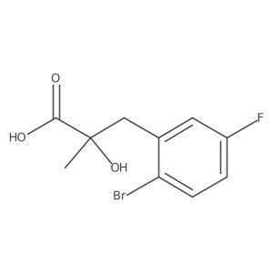 3-(2-Bromo-5-fluorophenyl)-2-hydroxy-2-methylpropanoic acid Structure