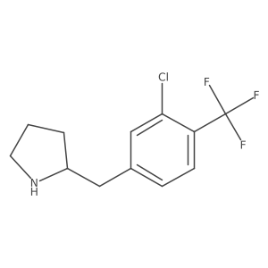 2-{[3-Chloro-4-(trifluoromethyl)phenyl]methyl}pyrrolidine结构式