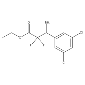 Ethyl 3-amino-3-(3,5-dichlorophenyl)-2,2-difluoropropanoate结构式