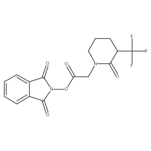 1,3-dioxo-2,3-dihydro-1H-isoindol-2-yl 2-[2-oxo-3-(trifluoromethyl)piperidin-1-yl]acetate结构式