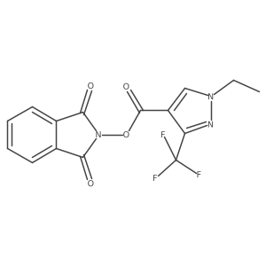 1,3-dioxo-2,3-dihydro-1H-isoindol-2-yl 1-ethyl-3-(trifluoromethyl)-1H-pyrazole-4-carboxylate Structure