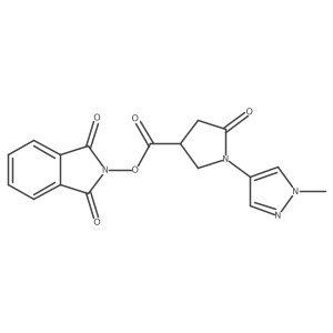 1,3-dioxo-2,3-dihydro-1H-isoindol-2-yl 1-(1-methyl-1H-pyrazol-4-yl)-5-oxopyrrolidine-3-carboxylate Structure