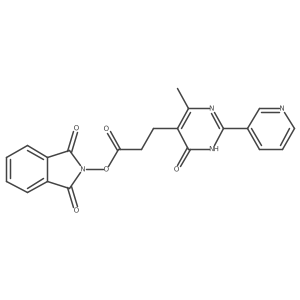 1,3-dioxo-2,3-dihydro-1H-isoindol-2-yl 3-[4-methyl-6-oxo-2-(pyridin-3-yl)-1,6-dihydropyrimidin-5-yl]propanoate结构式