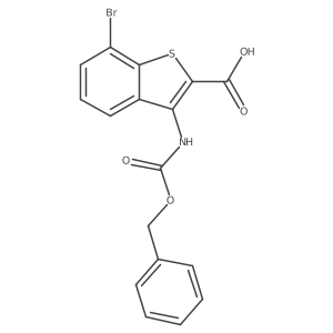 7-Bromo-3-(phenylmethoxycarbonylamino)-1-benzothiophene-2-carboxylic acid结构式
