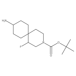 tert-Butyl 9-amino-1-fluoro-3-azaspiro[5.5]undecane-3-carboxylate Structure