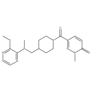 6-(4-{[(3-Methoxypyrazin-2-yl)(methyl)amino]methyl}piperidine-1-carbonyl)-2-methyl-2,3-dihydropyridazin-3-one Structure
