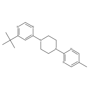 4-Tert-butyl-6-[4-(5-methylpyrimidin-2-yl)piperazin-1-yl]pyrimidine结构式