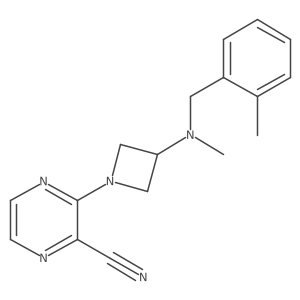 3-(3-{Methyl[(2-methylphenyl)methyl]amino}azetidin-1-yl)pyrazine-2-carbonitrile Structure