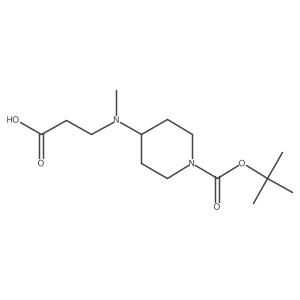 3-({1-[(Tert-butoxy)carbonyl]piperidin-4-yl}(methyl)amino)propanoic acid Structure