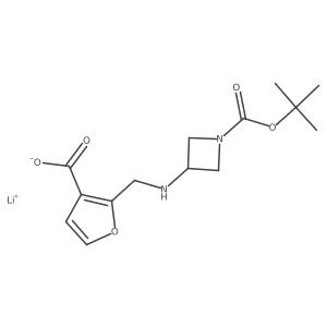 Lithium;2-[[[1-[(2-methylpropan-2-yl)oxycarbonyl]azetidin-3-yl]amino]methyl]furan-3-carboxylate结构式