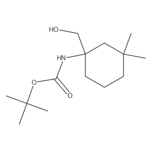 tert-butyl N-[1-(hydroxymethyl)-3,3-dimethylcyclohexyl]carbamate结构式