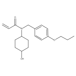 N-(4-Hydroxycyclohexyl)-N-[(4-propoxyphenyl)methyl]prop-2-enamide结构式