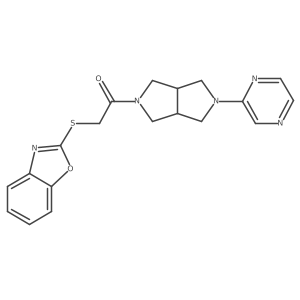 2-(1,3-Benzoxazol-2-ylsulfanyl)-1-[5-(pyrazin-2-yl)-octahydropyrrolo[3,4-c]pyrrol-2-yl]ethan-1-one Structure