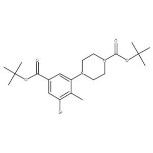 Tert-butyl 4-{5-[(tert-butoxy)carbonyl]-2-methyl-3-sulfanylphenyl}piperazine-1-carboxylate结构式