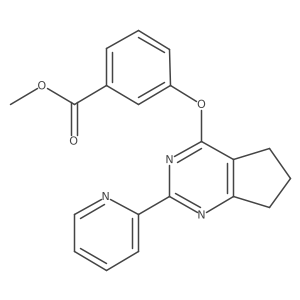 methyl3-{[2-(pyridin-2-yl)-5H,6H,7H-cyclopenta[d]pyrimidin-4-yl]oxy}benzoate结构式