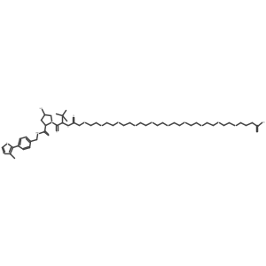 4-[2-[2-[2-[2-[2-[2-[2-[2-[2-[2-[[(1S)-1-[(2S,4R)-4-hydroxy-2-[[4-(4-methylthiazol-5-yl)phenyl]methylcarbamoyl]pyrrolidine-1-carbonyl]-2,2-dimethyl-propyl]amino]-2-oxo-ethoxy]ethoxy]ethoxy]ethoxy]ethoxy]ethoxy]ethoxy]ethoxy]ethoxy]ethoxy]butanoic acid结构式
