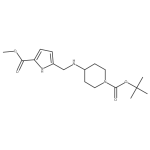t-Butyl 4-(((5-(methoxycarbonyl)-1H-pyrrol-2-yl)methyl)amino)piperidine-1-carboxylate Structure