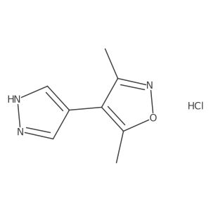 3,5-dimethyl-4-(1H-pyrazol-4-yl)-1,2-oxazole hydrochloride Structure