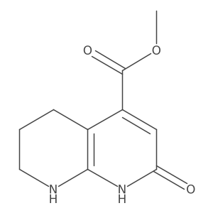 Methyl 2-hydroxy-5,6,7,8-tetrahydro-1,8-naphthyridine-4-carboxylate结构式