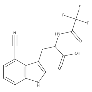 (2S)-3-(4-cyano-1H-indol-3-yl)-2-(2,2,2-trifluoroacetamido)propanoic acid Structure