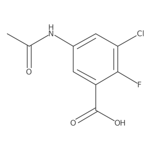 3-Chloro-5-acetamido-2-fluorobenzoic acid结构式