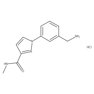 1-[3-(aminomethyl)phenyl]-N-methyl-1H-pyrazole-3-carboxamide hydrochloride结构式