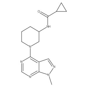 N-(1-{1-methyl-1H-pyrazolo[3,4-d]pyrimidin-4-yl}piperidin-3-yl)cyclopropanecarboxamide Structure