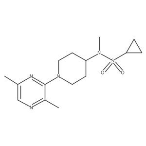 N-[1-(3,6-dimethylpyrazin-2-yl)piperidin-4-yl]-N-methylcyclopropanesulfonamide结构式