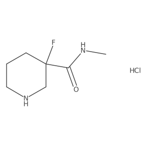 3-fluoro-N-methylpiperidine-3-carboxamidehydrochloride Structure